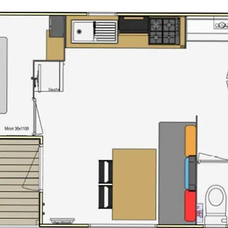 Mobil Confortable Avec Terrasse, 2 - Api-1-52-1006 Kamp alanı Groléjac