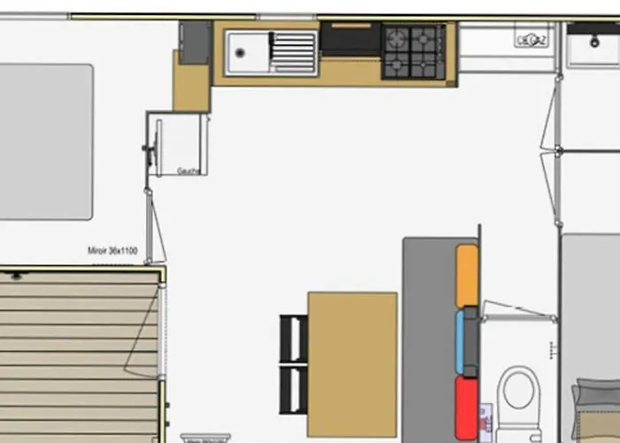 Mobil Confortable Avec Terrasse, 2 - Api-1-52-1006 Kamp alanı Groléjac